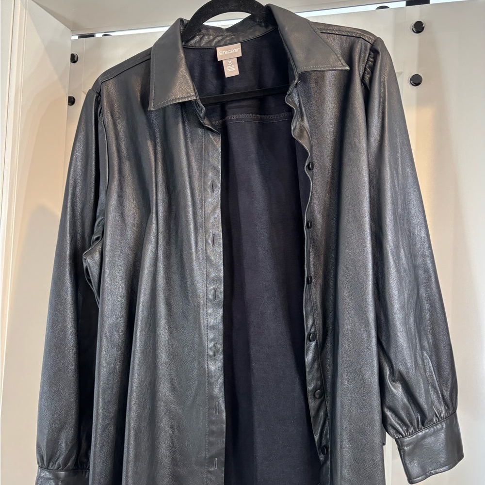Black Leather Shirt